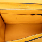 Handbag Medium Trapeze Yellow Grained Calfskin Leather