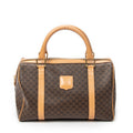 Handbag Vintage Small Boston Brown Macadam Coated Canvas