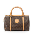 Handbag Vintage Small Boston Brown Macadam Coated Canvas