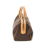Handbag Vintage Small Boston Brown Macadam Coated Canvas