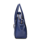 Handbag Micro Luggage Royal Blue Grained Calfskin Leather