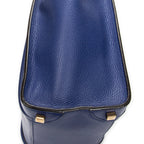 Handbag Micro Luggage Royal Blue Grained Calfskin Leather