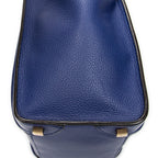 Handbag Micro Luggage Royal Blue Grained Calfskin Leather