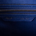 Handbag Micro Luggage Royal Blue Grained Calfskin Leather