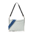Shoulder Bag Flat Roy Crossbody Light Blue Quilted Calfskin Leather