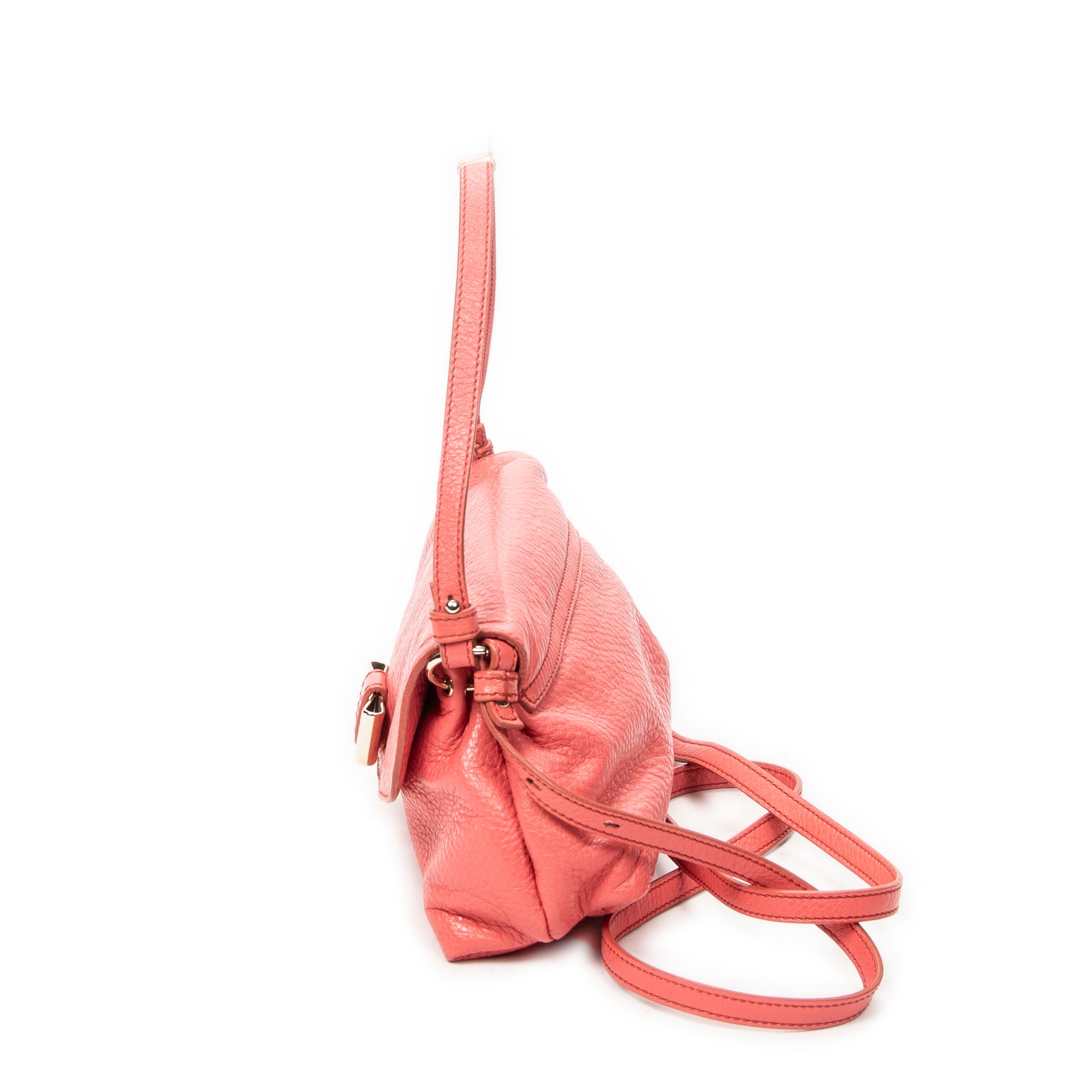 Shoulder Bag Lily Crossbody Pink Grained Calfskin Leather