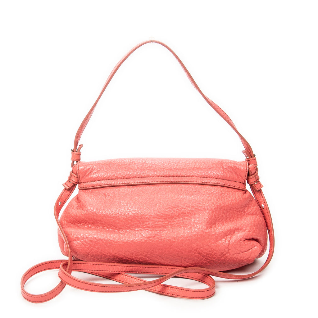 Shoulder Bag Lily Crossbody Pink Grained Calfskin Leather