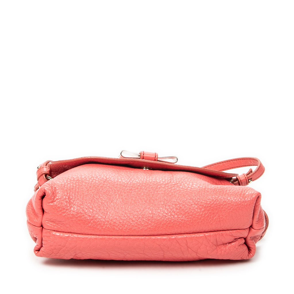 Shoulder Bag Lily Crossbody Pink Grained Calfskin Leather