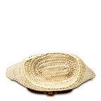 Shoulder Bag Medium Marcie Basket Tote Beige Woven Raffia Canvas