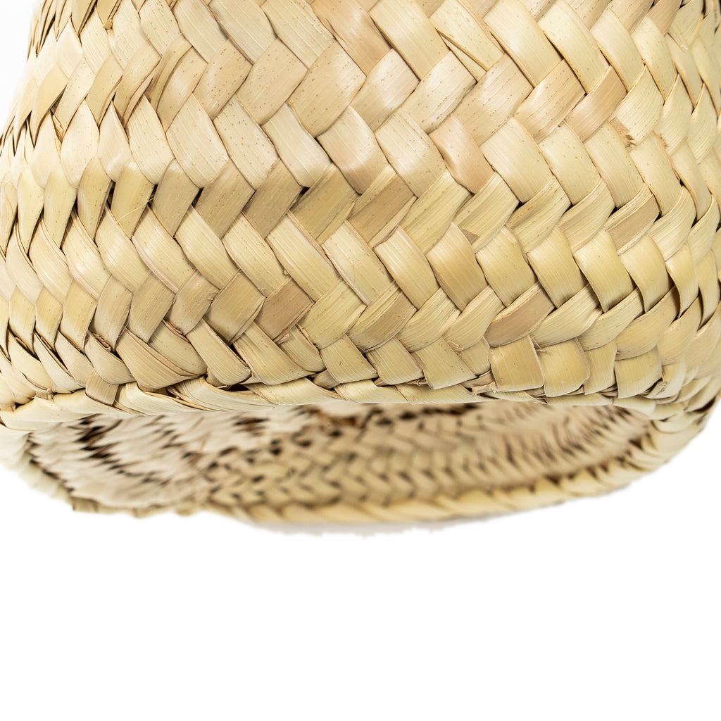 Shoulder Bag Medium Marcie Basket Tote Beige Woven Raffia Canvas