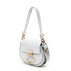 Shoulder Bag Small Tess Light Blue Smooth Calfskin Leather