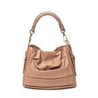 Shoulder Bag Medium Libertine Hobo Beige Pleated Calfskin Leather