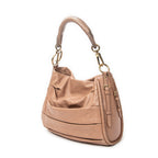 Shoulder Bag Medium Libertine Hobo Beige Pleated Calfskin Leather