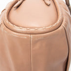 Shoulder Bag Medium Libertine Hobo Beige Pleated Calfskin Leather
