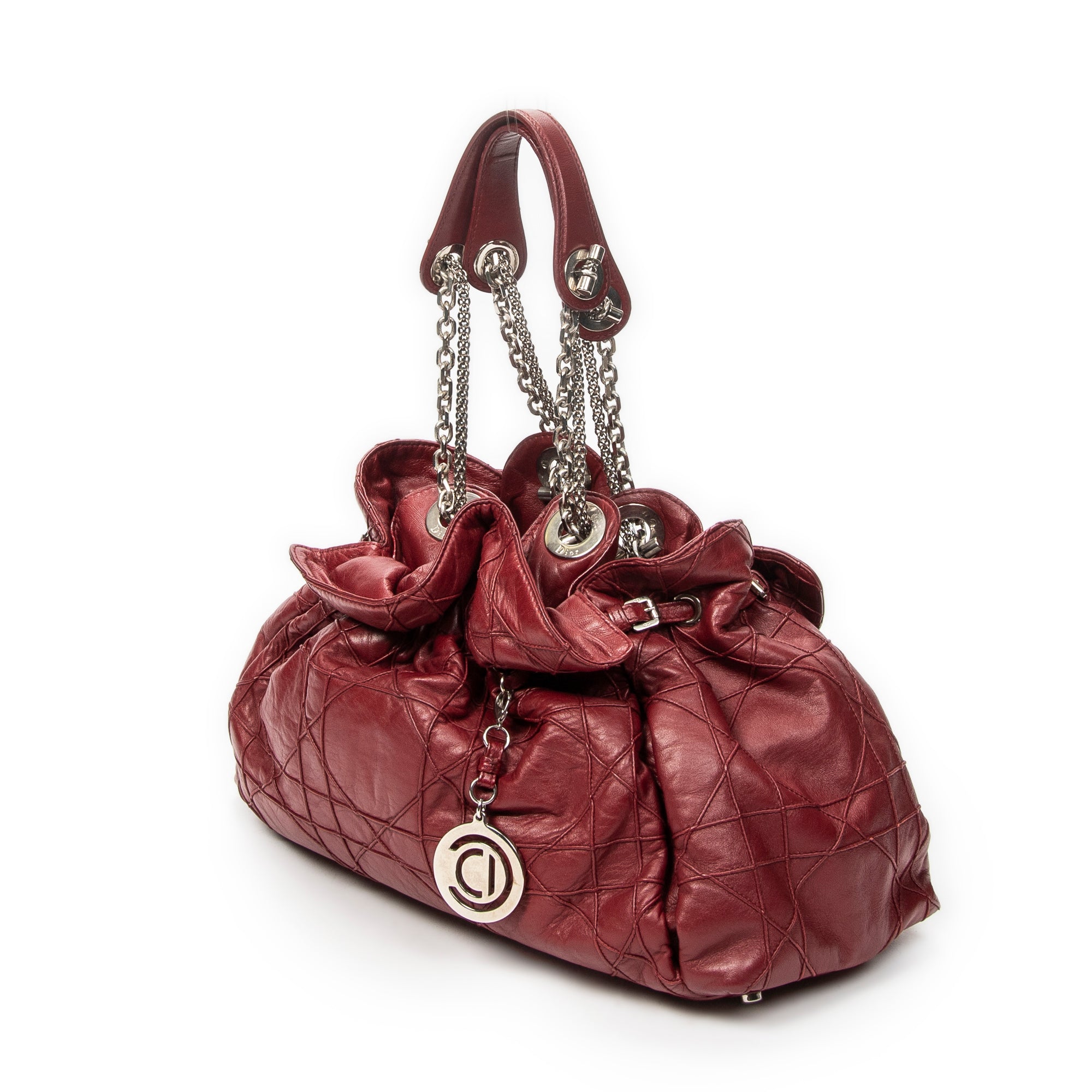 Shoulder Bag Le Trente Tote Dark Red Cannage Quilted Leather