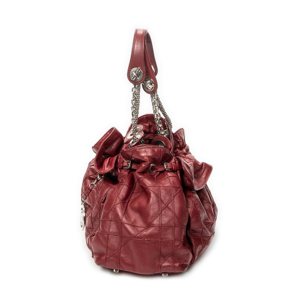 Shoulder Bag Le Trente Tote Dark Red Cannage Quilted Leather