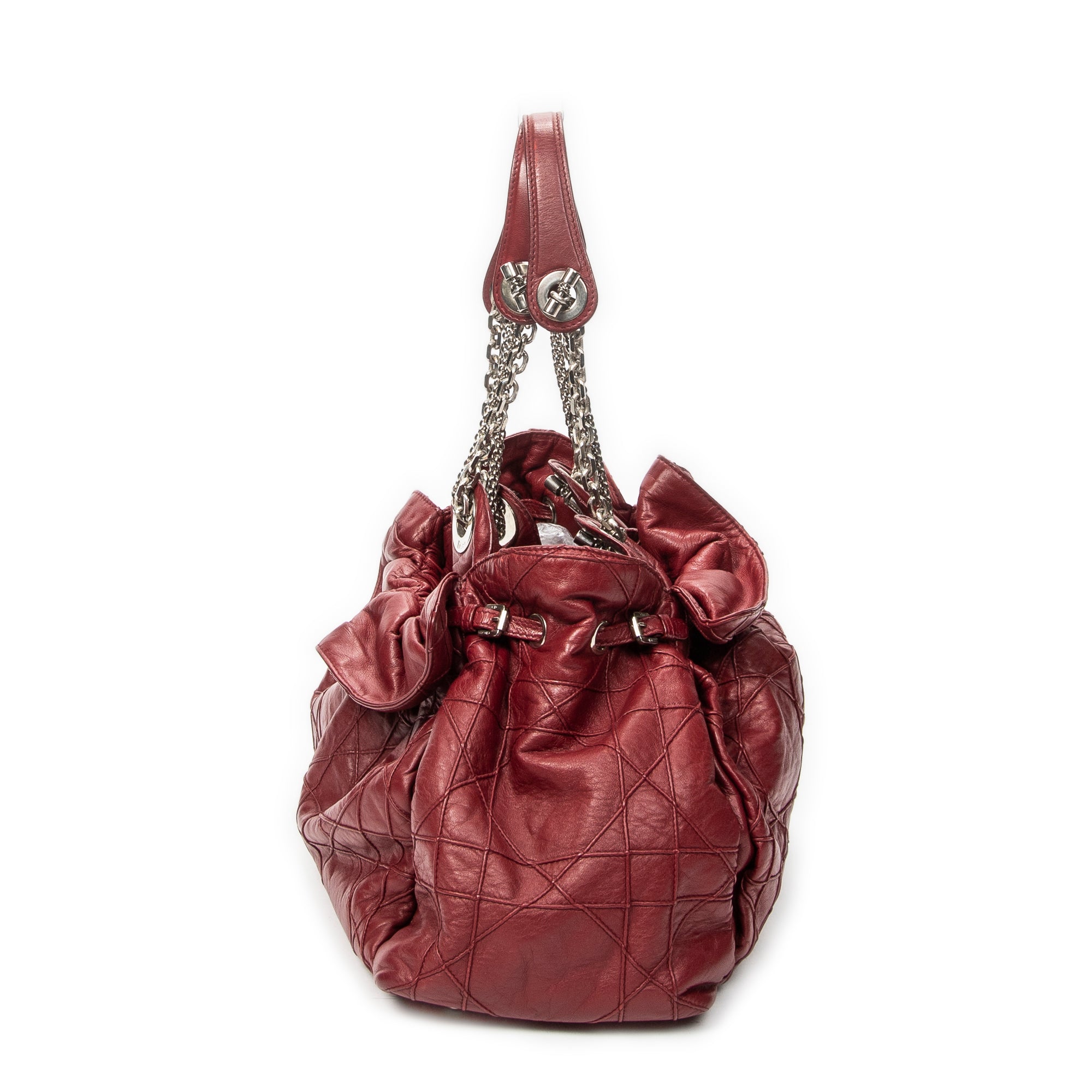 Shoulder Bag Le Trente Tote Dark Red Cannage Quilted Leather