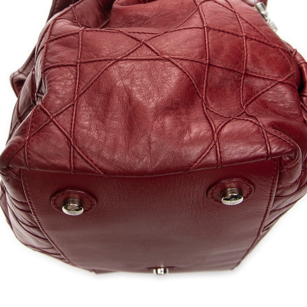 Shoulder Bag Le Trente Tote Dark Red Cannage Quilted Leather