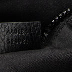 Shoulder Bag Small Front Zip Messenger Black Monogrammed Nylon Canvas