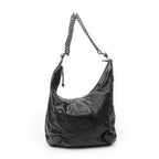 Shoulder Bag Medium Galaxy Chain Hobo Black Lambskin Leather