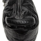Shoulder Bag Medium Galaxy Chain Hobo Black Lambskin Leather