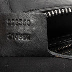 Bolso de hombro mediano cadena Galaxy piel de cordero negra