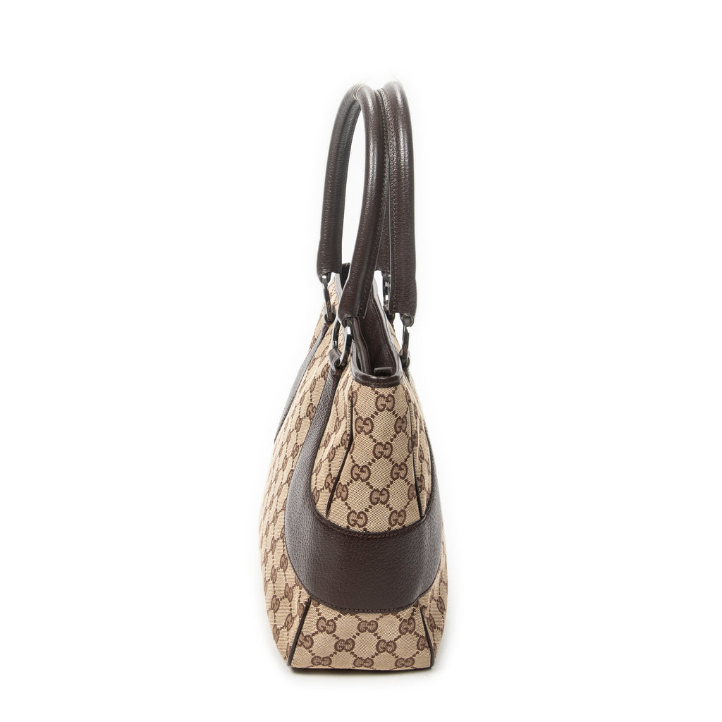 Shoulder Bag Jacquard Tote Beige Monogrammed Canvas