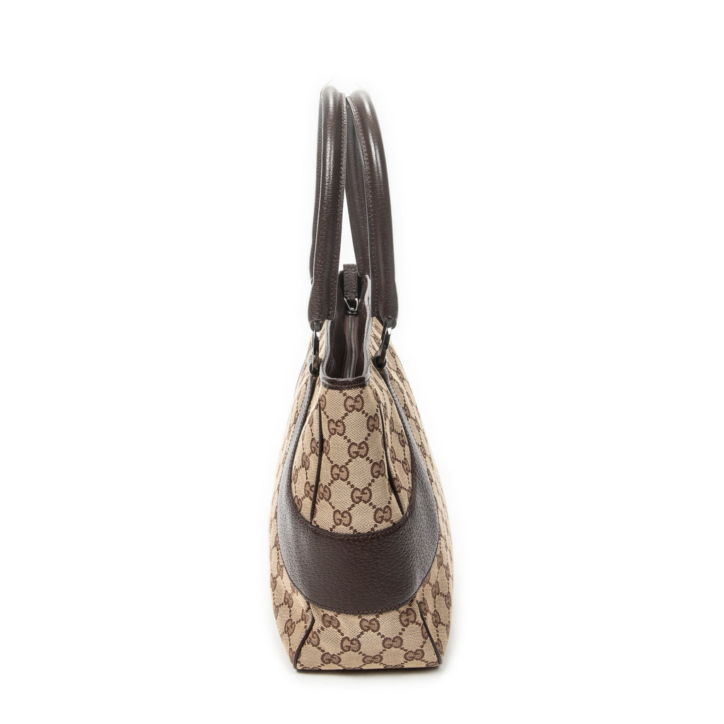 Shoulder Bag Jacquard Tote Beige Monogrammed Canvas