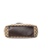 Shoulder Bag Jacquard Tote Beige Monogrammed Canvas