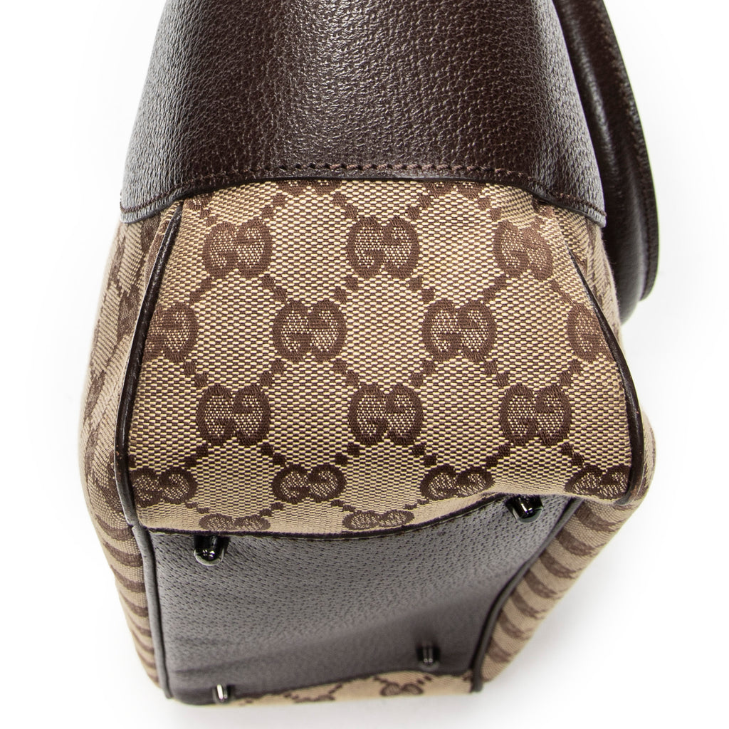 Shoulder Bag Jacquard Tote Beige Monogrammed Canvas