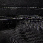 Sac bandoulière cabas zippé en toile monogrammée noire