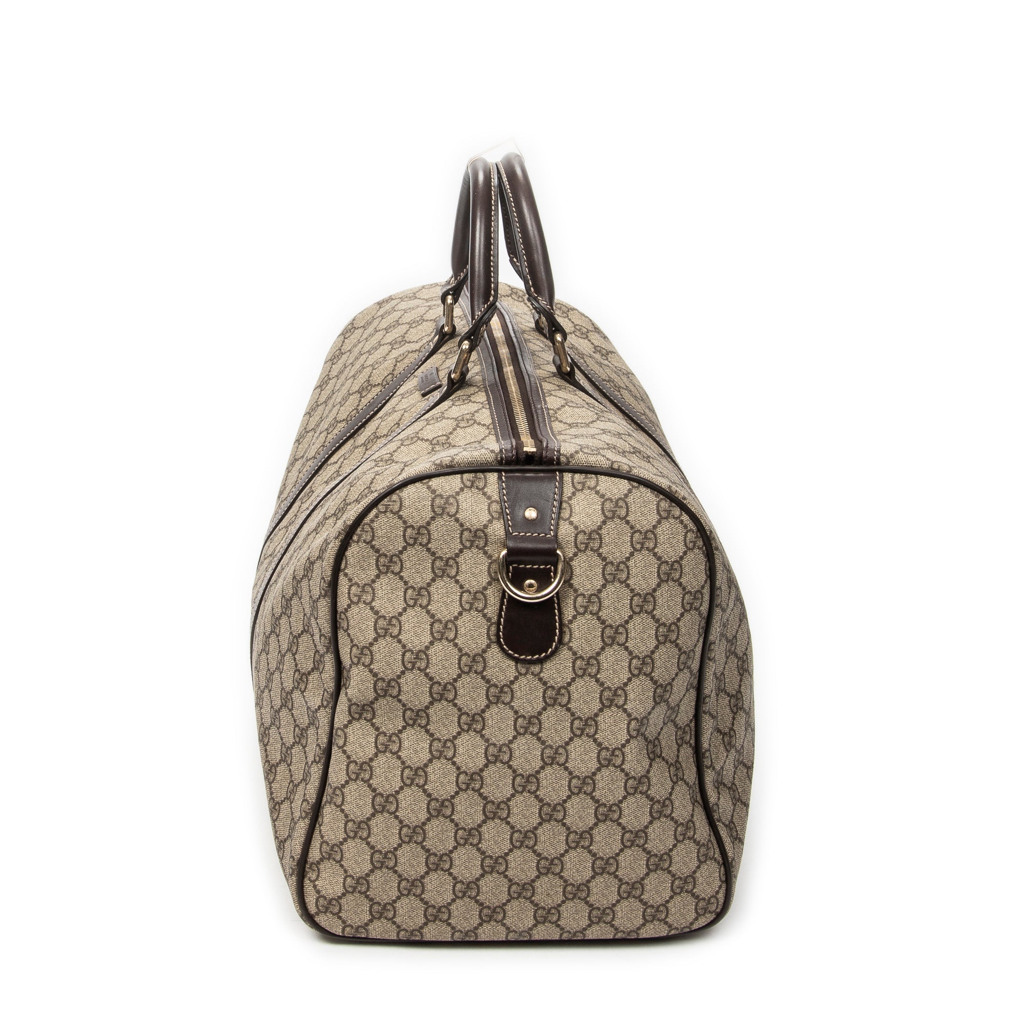 Handbag Medium Duffle Boston Beige Supreme Coated Canvas