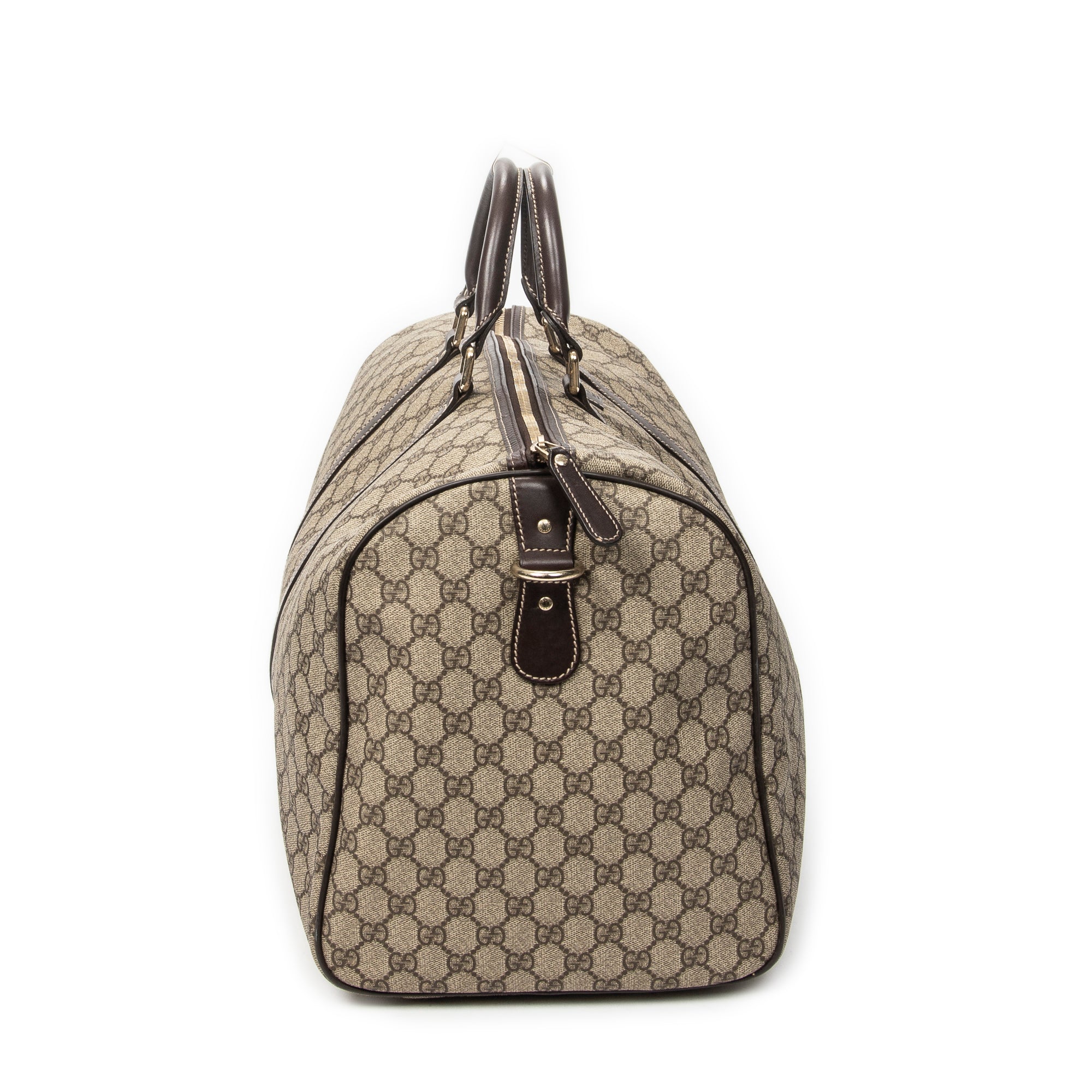 Handbag Medium Duffle Boston Beige Supreme Coated Canvas