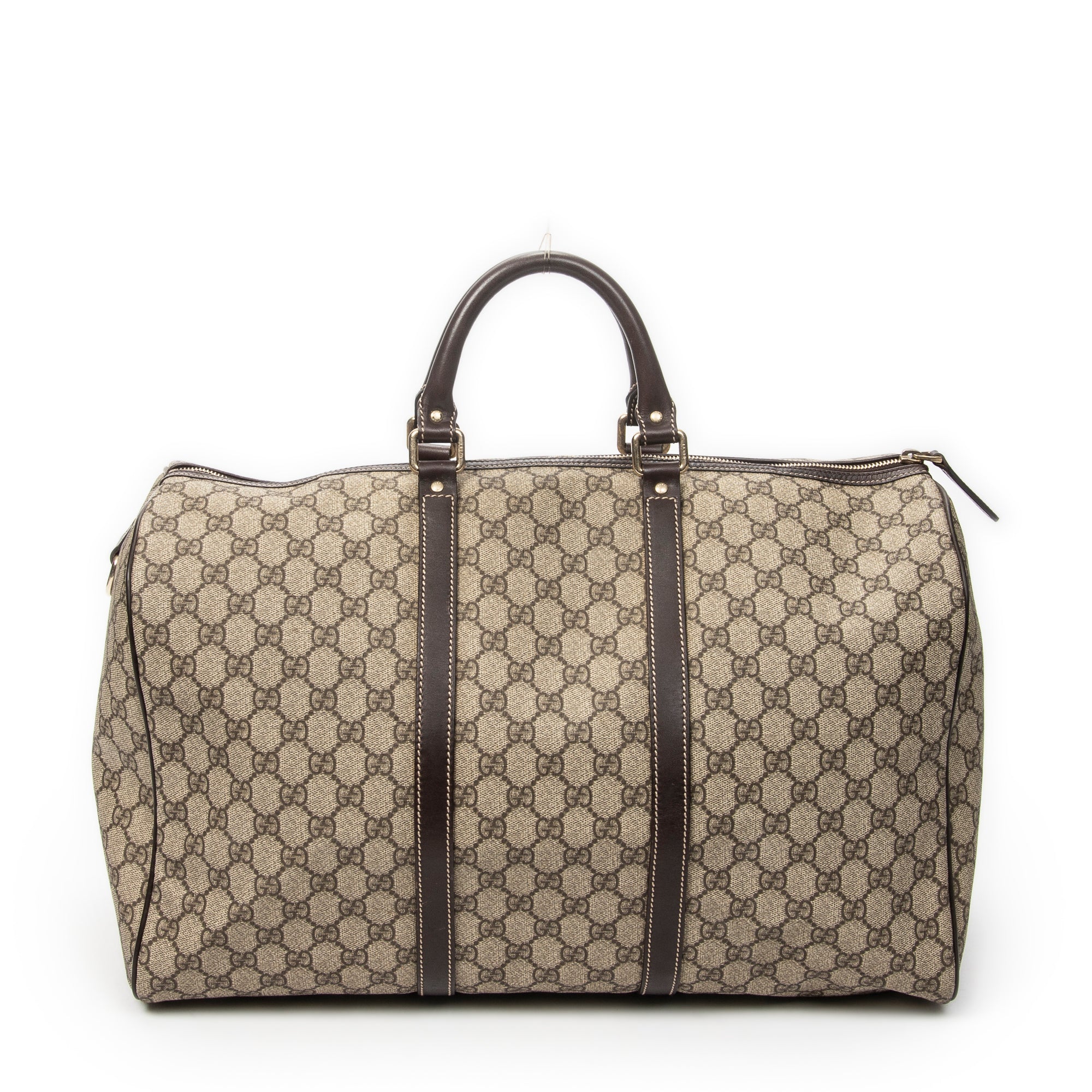 Handbag Medium Duffle Boston Beige Supreme Coated Canvas