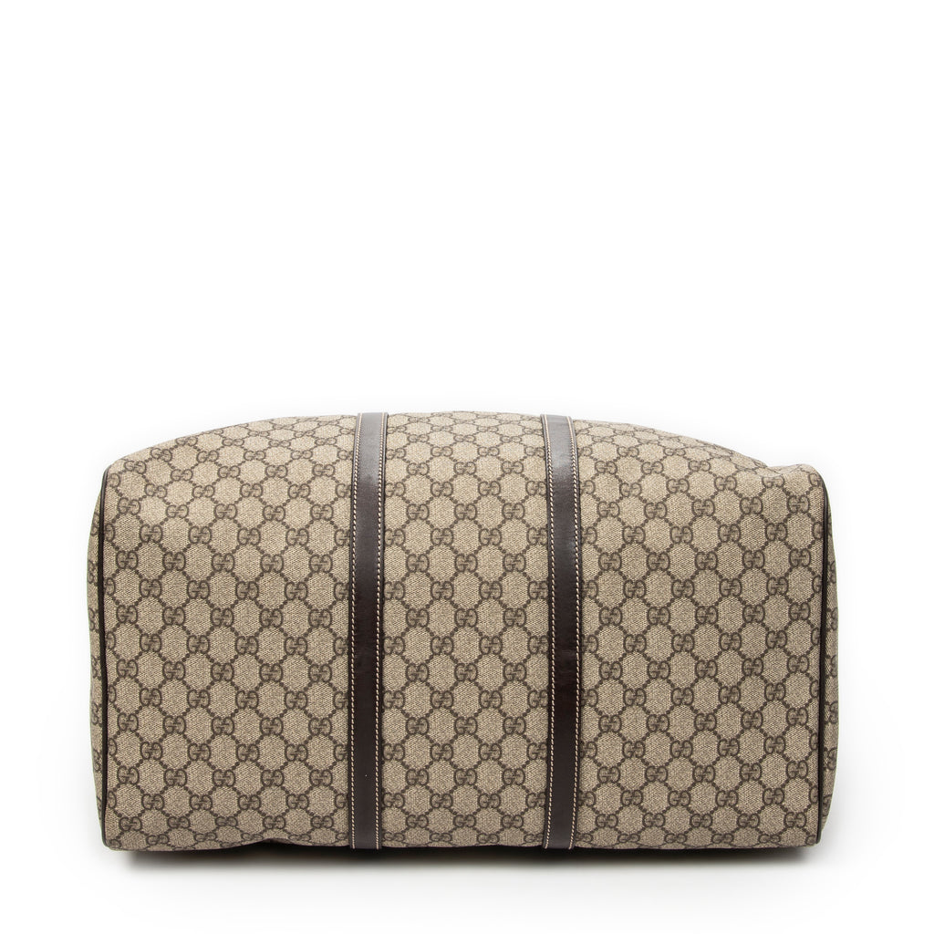 Handbag Medium Duffle Boston Beige Supreme Coated Canvas