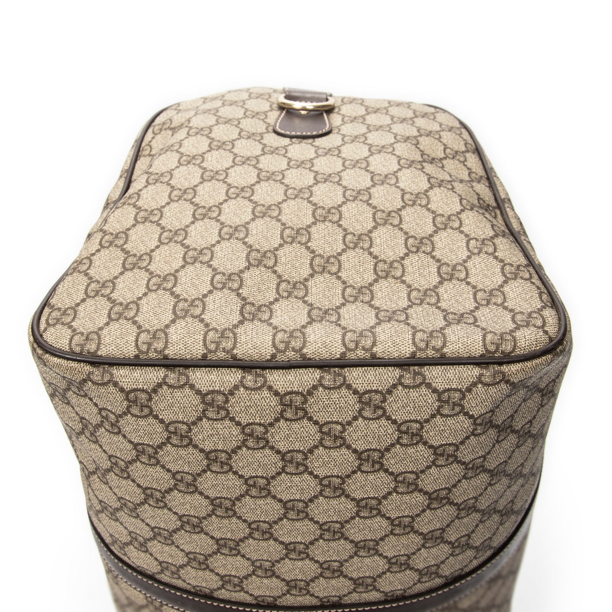 Handbag Medium Duffle Boston Beige Supreme Coated Canvas
