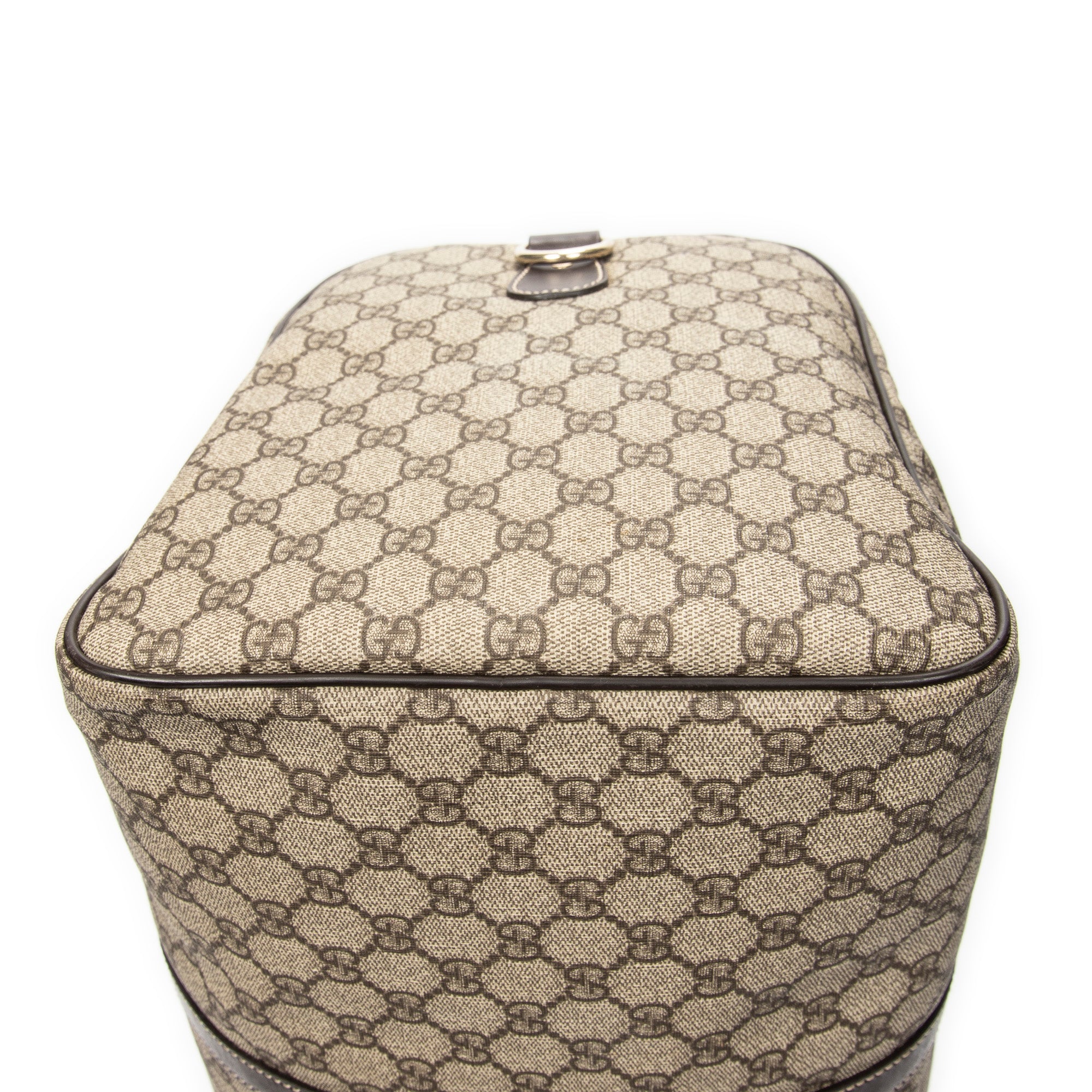 Handbag Medium Duffle Boston Beige Supreme Coated Canvas