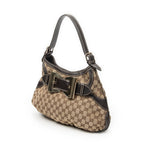 Shoulder Bag GG Queen Bow Hobo Beige Monogrammed Canvas
