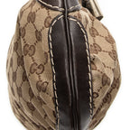 Shoulder Bag GG Queen Bow Hobo Beige Monogrammed Canvas