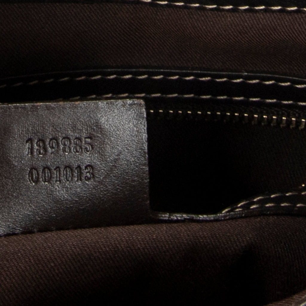 Shoulder Bag GG Queen Bow Hobo Beige Monogrammed Canvas