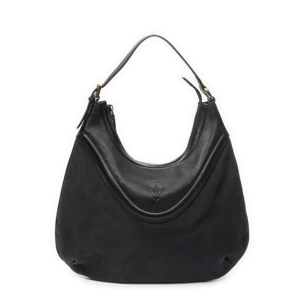 Shoulder Bag Hysteria Crest Hobo Black Canvas