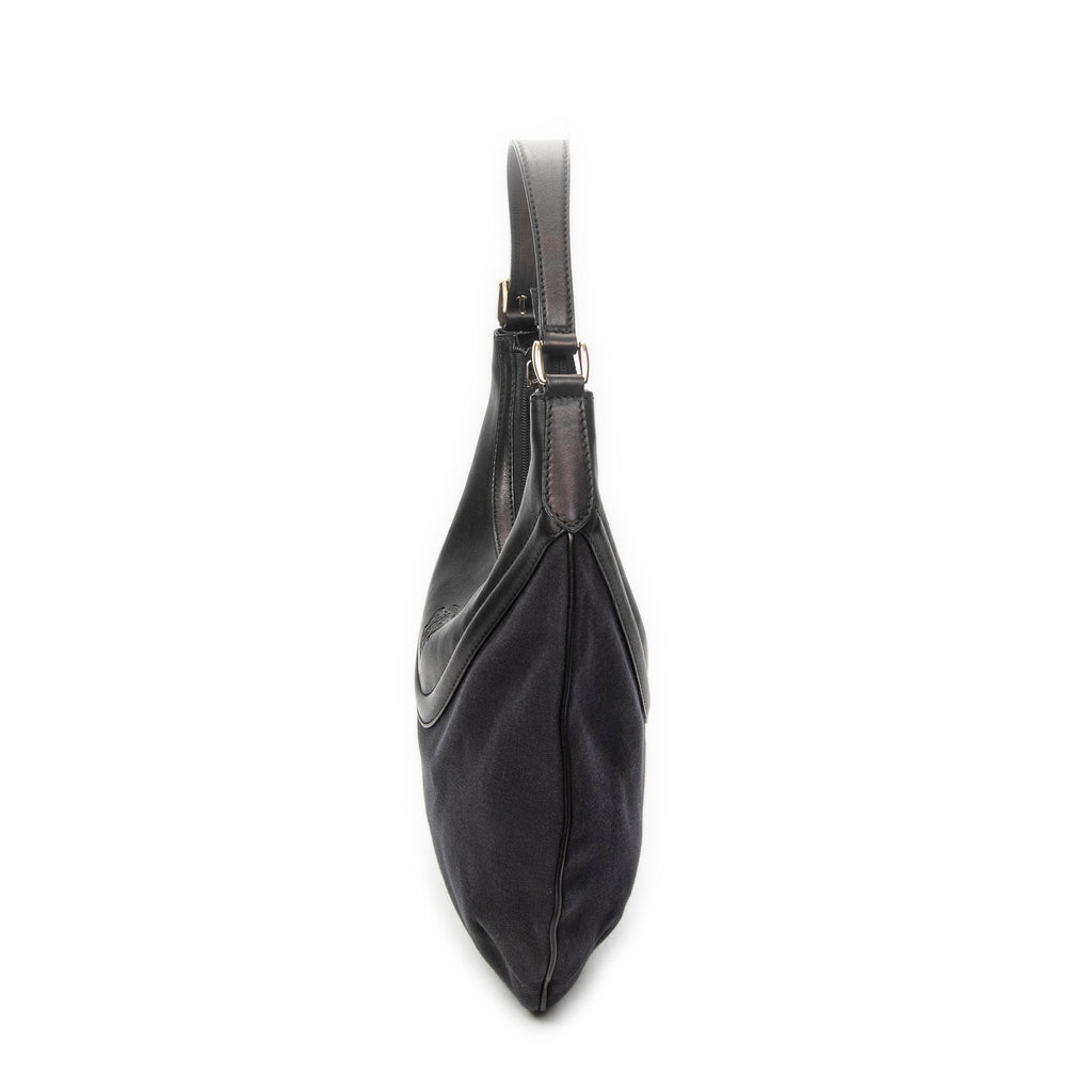 Shoulder Bag Hysteria Crest Hobo Black Canvas