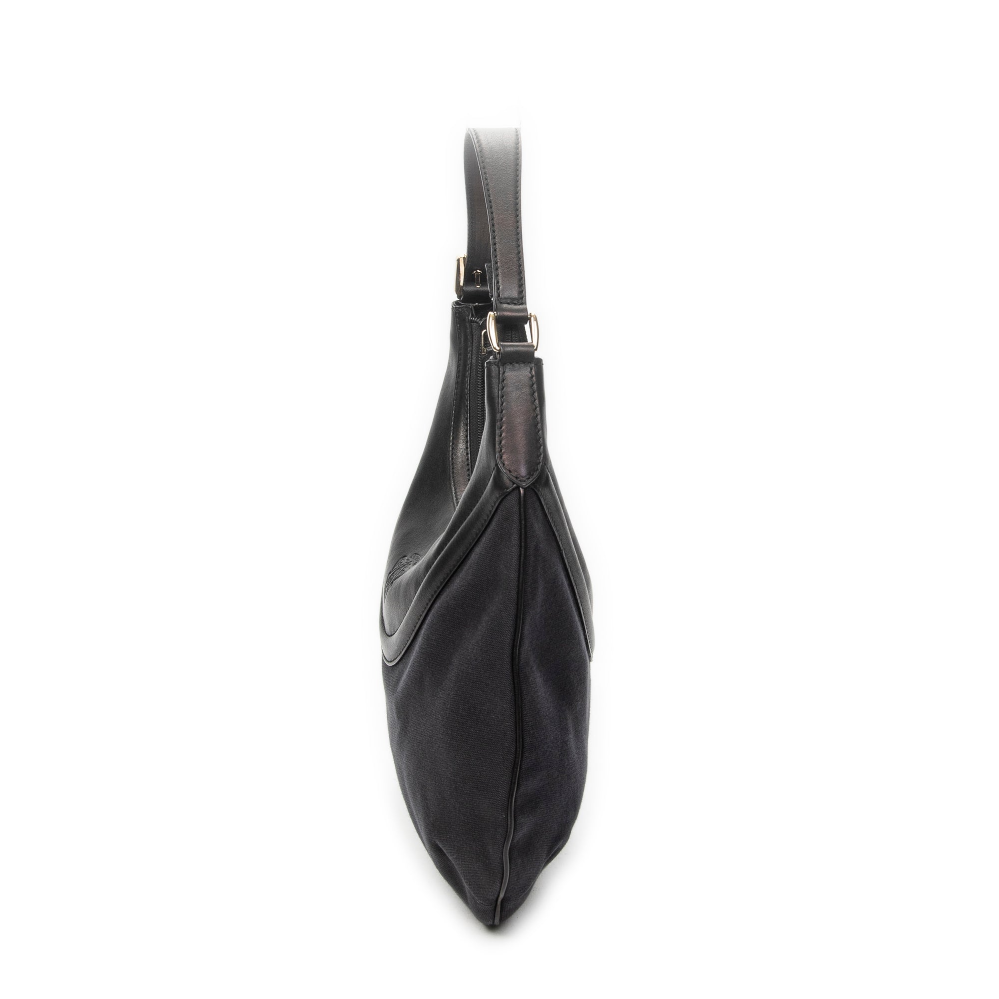 Shoulder Bag Hysteria Crest Hobo Black Canvas