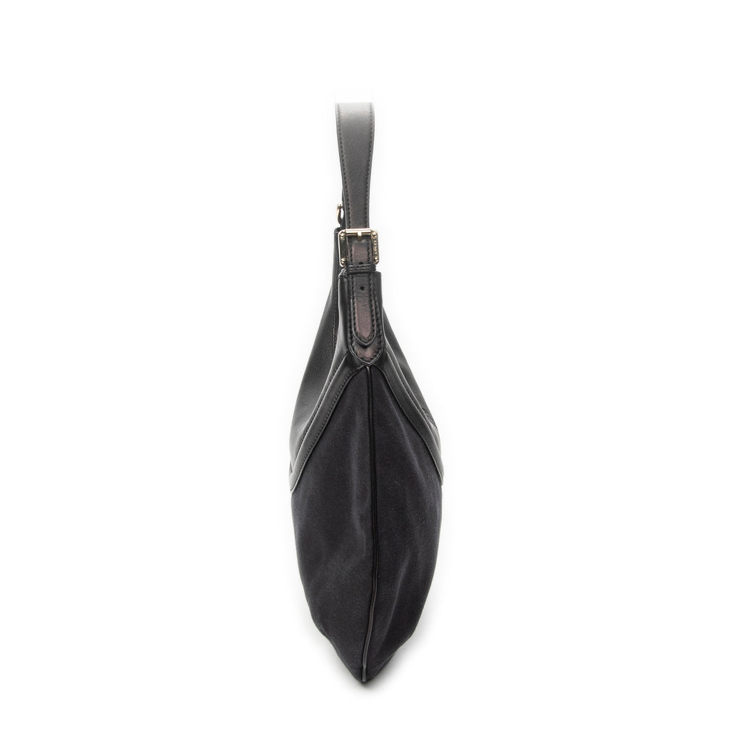 Shoulder Bag Hysteria Crest Hobo Black Canvas