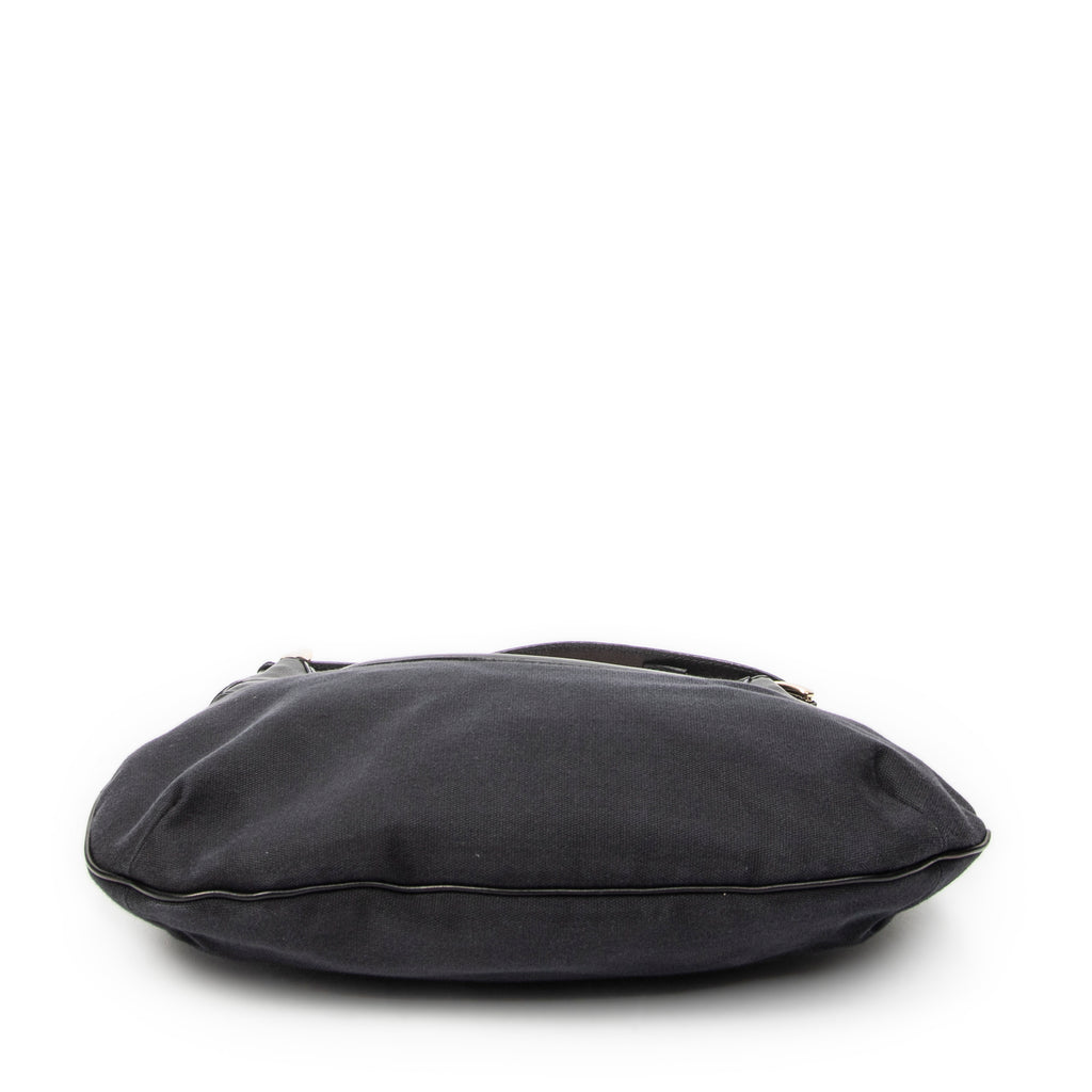 Shoulder Bag Hysteria Crest Hobo Black Canvas