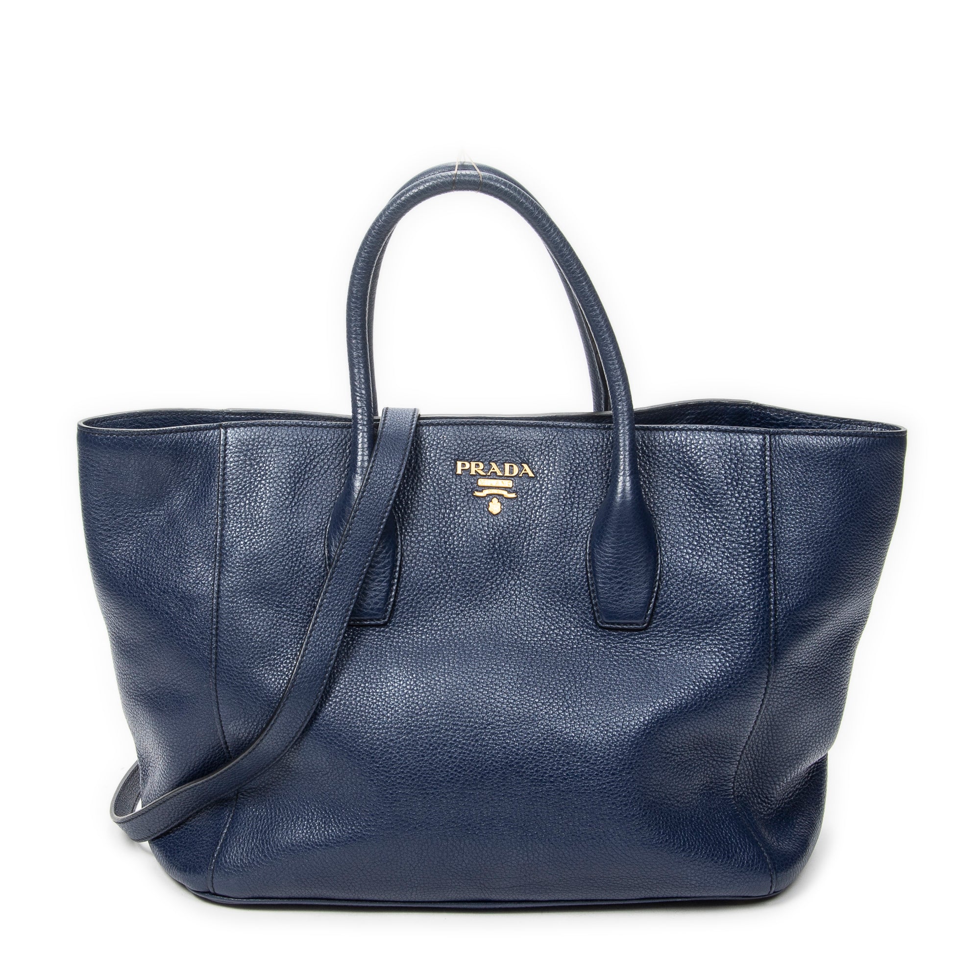 Handbag Horizontal Tote Royal Blue Vitello Daino Leather
