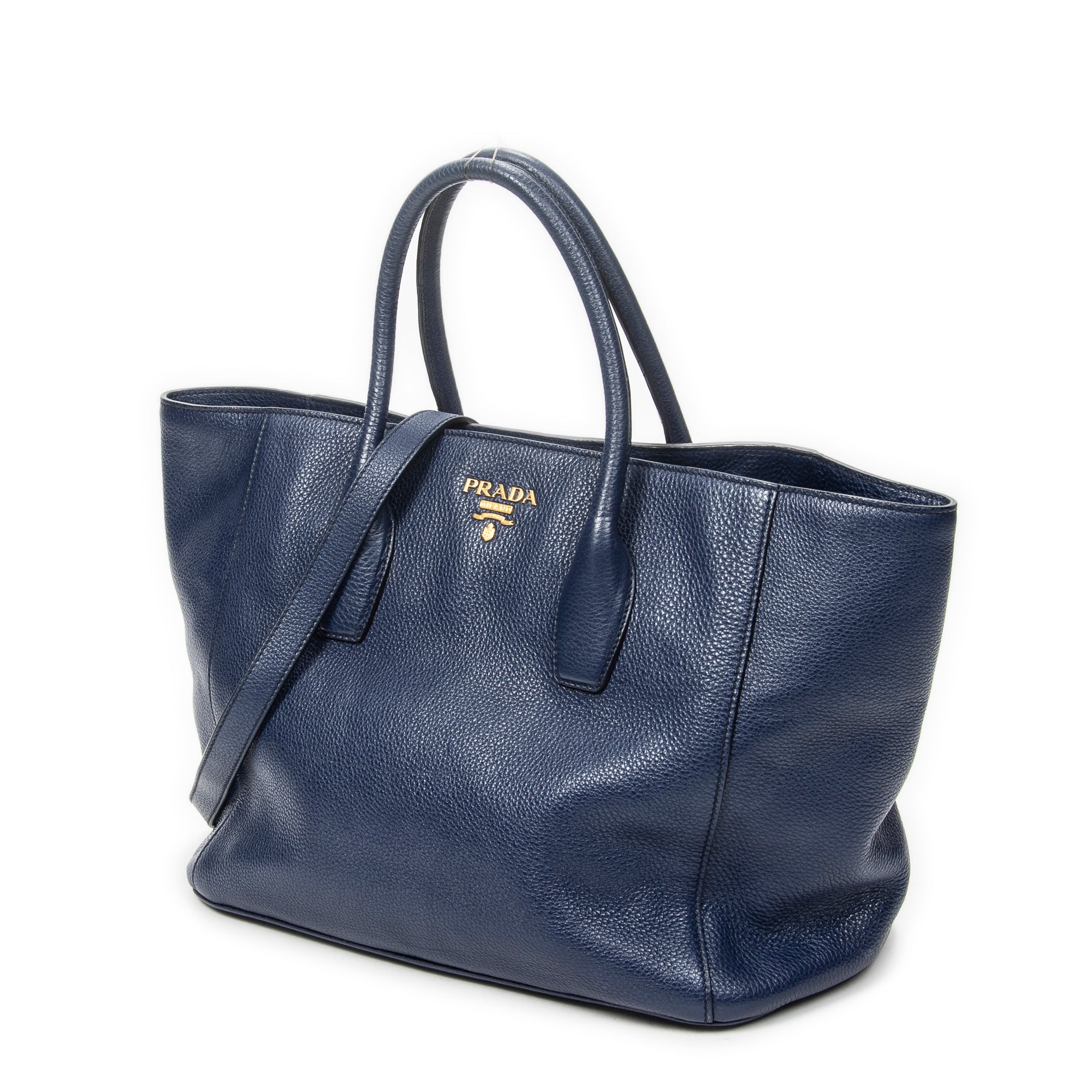 Handbag Horizontal Tote Royal Blue Vitello Daino Leather