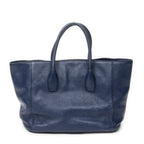 Handbag Horizontal Tote Royal Blue Vitello Daino Leather