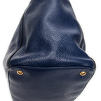 Handbag Horizontal Tote Royal Blue Vitello Daino Leather