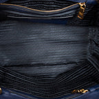 Handbag Horizontal Tote Royal Blue Vitello Daino Leather